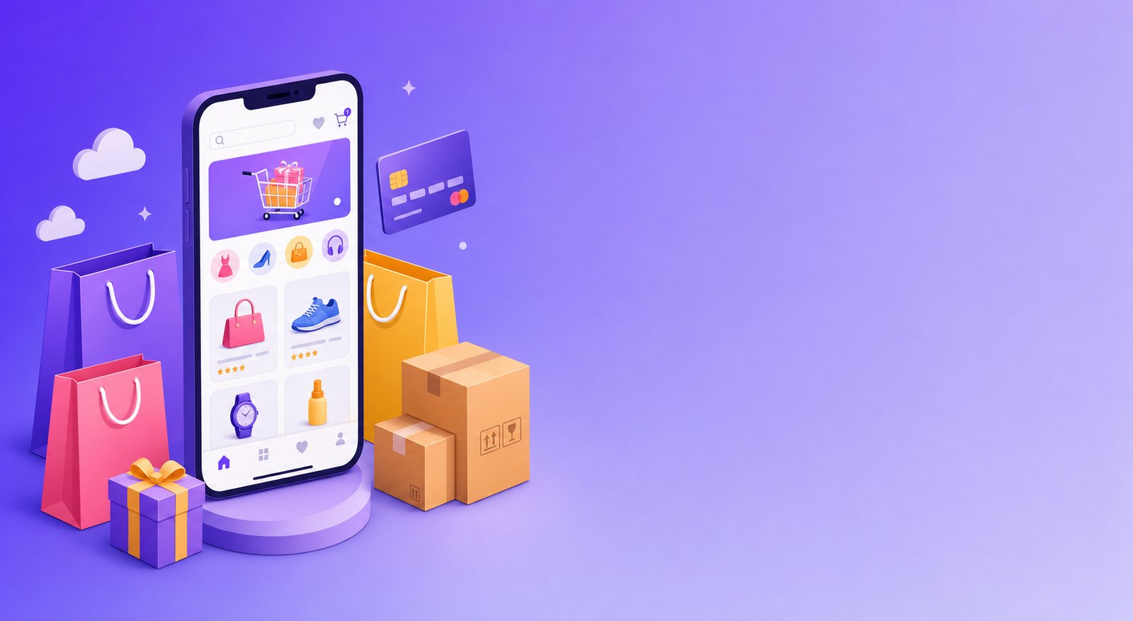Shop.app mobile shopping illustration
